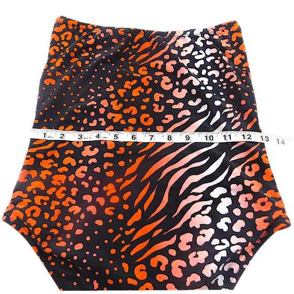 Lelloue Strapless Animal Print One Piece Swimsuit Women’s M Leopard Zebra - Picture 8 of 13